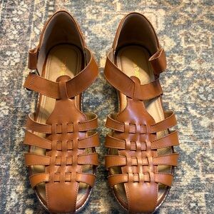 Hush Puppies Tan Strappy Sandals